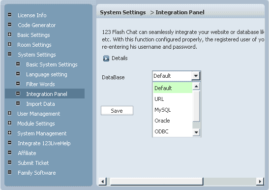 Here you may define the chat server mode (self hosted, TOPCMM paid hosting  or TOPCMM free hosting) in the Basic Setting.